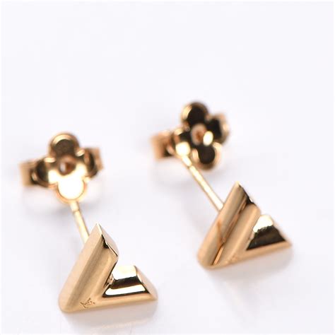 lv v stud earrings|louis vuitton refurbished earrings.